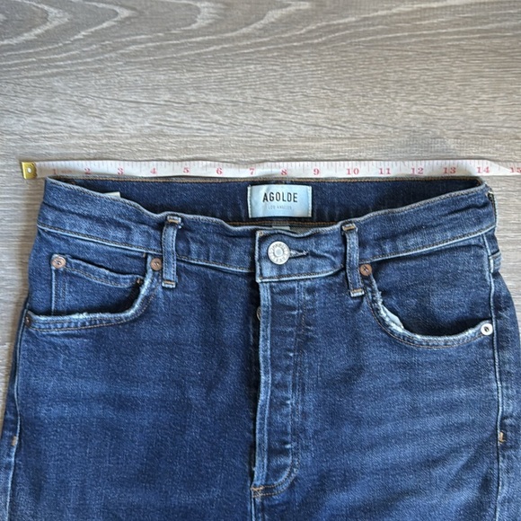 Agolde Nico High Rise Slim Denim Jeans in Fixation - Picture 8 of 13